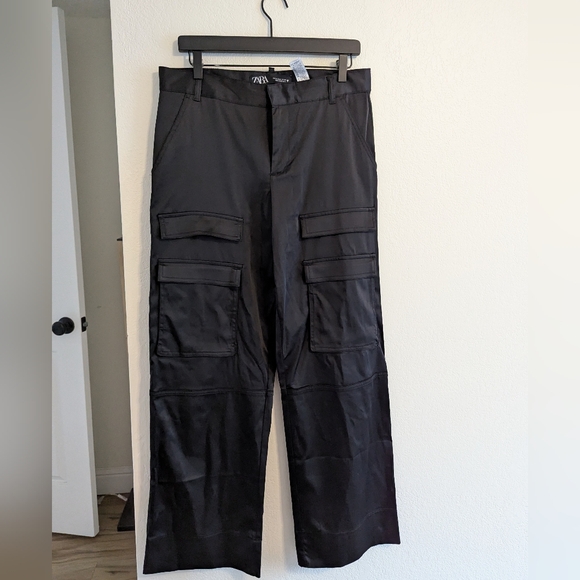 Zara Black Utility Trousers - Picture 2 of 5